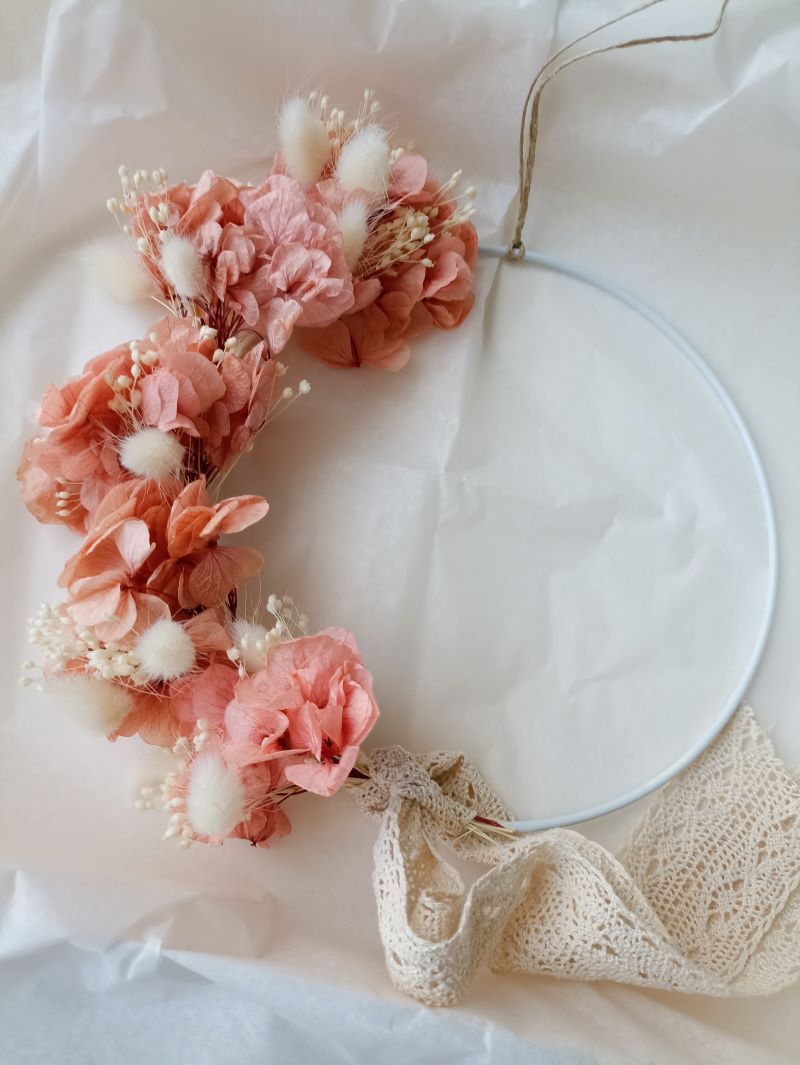 Couronne fleurie personnalisée pour mariage en Seine-et-Marne