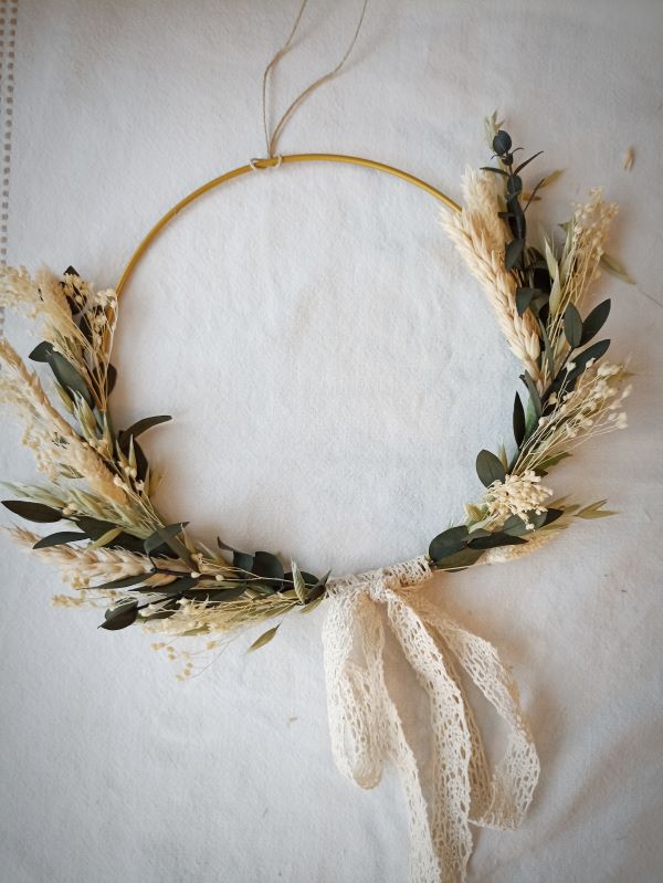 Couronne fleurie personnalisée