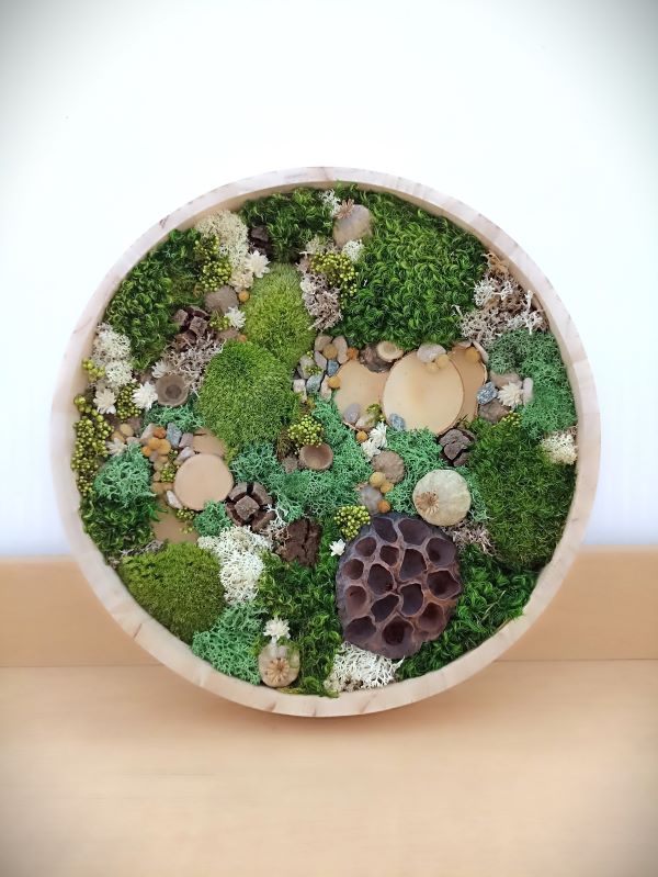 Tableau végétal personnalisé format rond