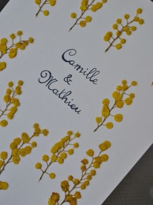 Herbier personnalisé mariage